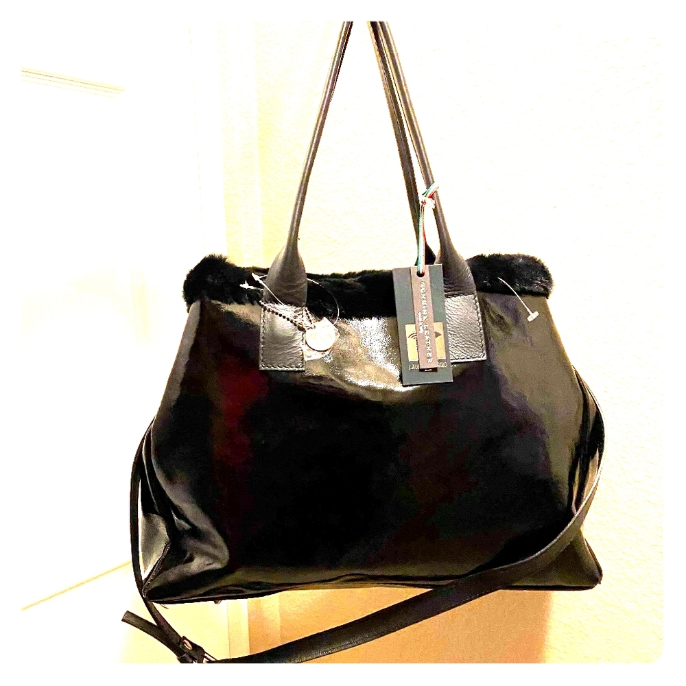 New Large Black Laura Di Maggio Purse